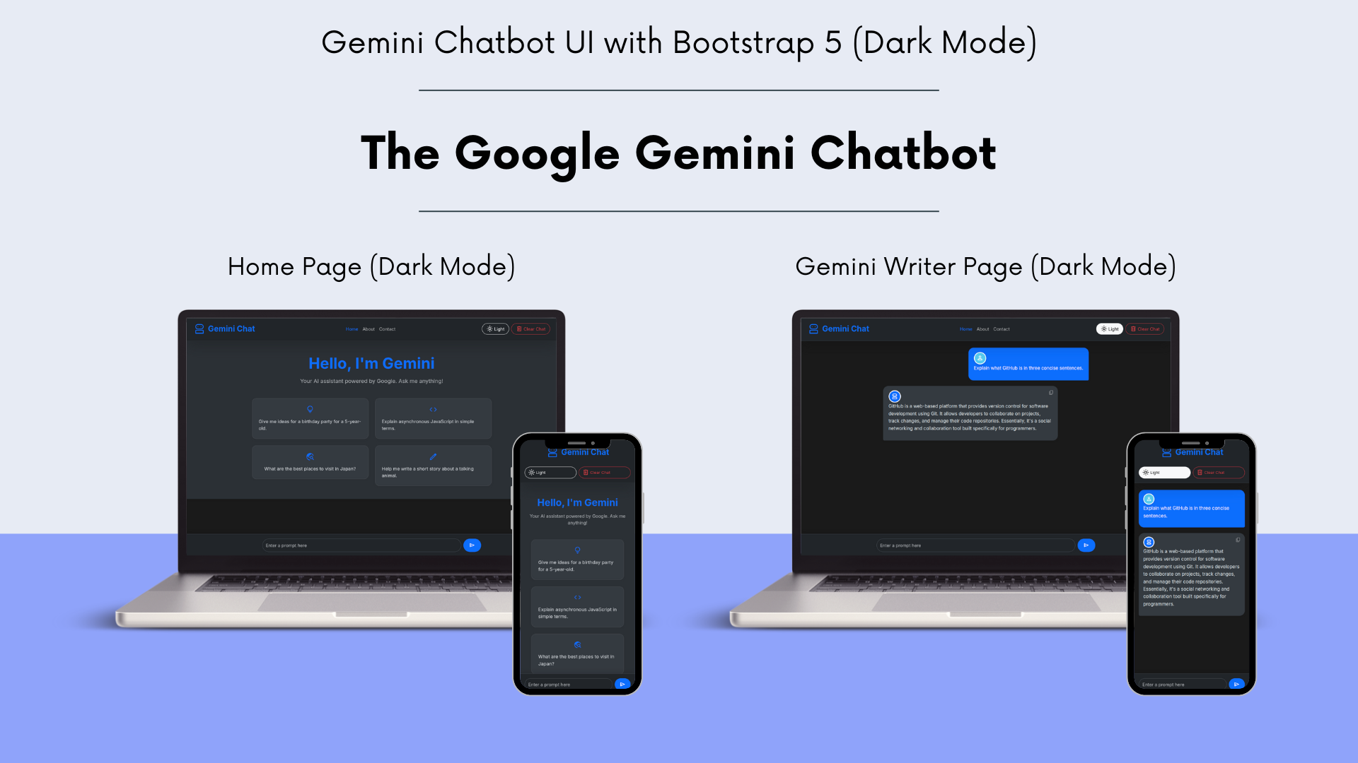 Bootstrap 5 Chatbot Dark Mode Screenshot
