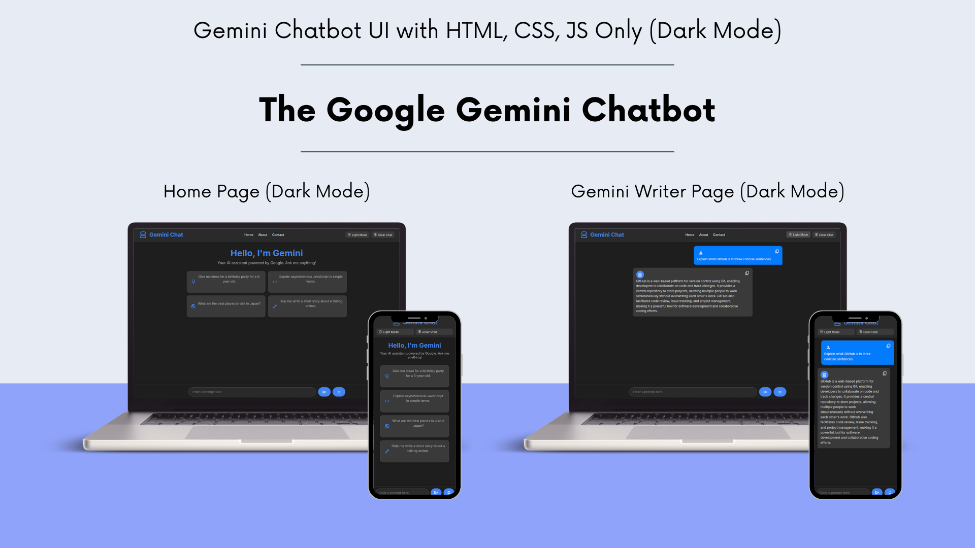 CSS-Only Chatbot Dark Mode Screenshot