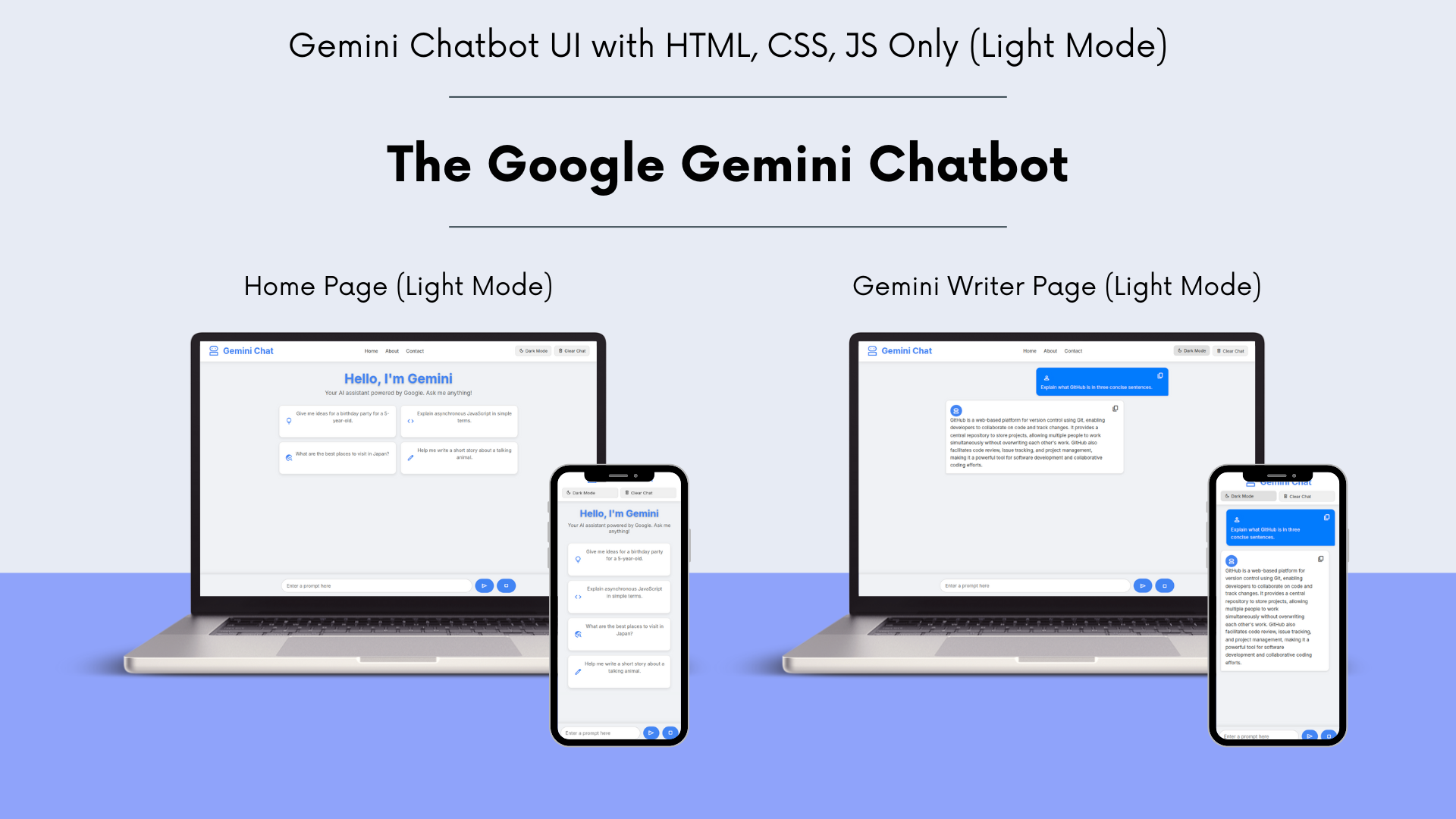 CSS-Only Chatbot Light Mode Screenshot